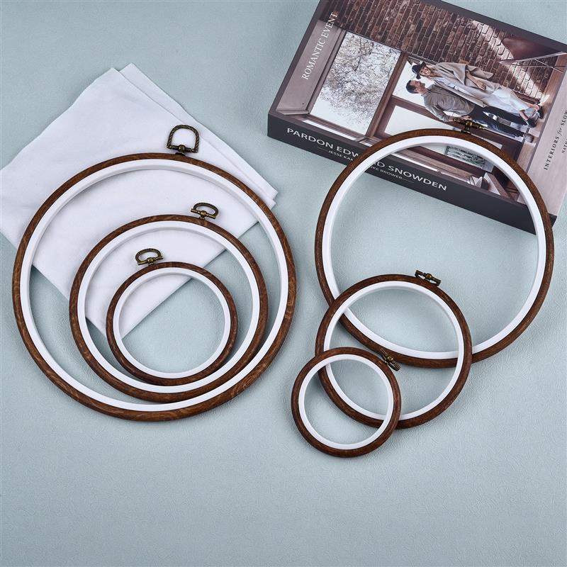 Embroidery Hoop Kit - Cerceaux de broderie en bois de