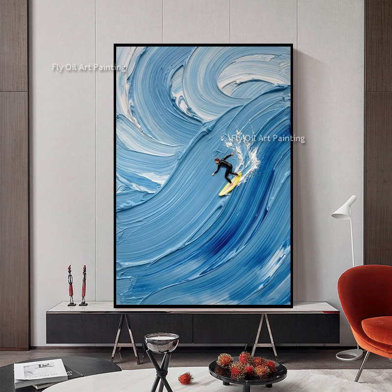 Painting Knife Palette - Tableau mural vague de surf au