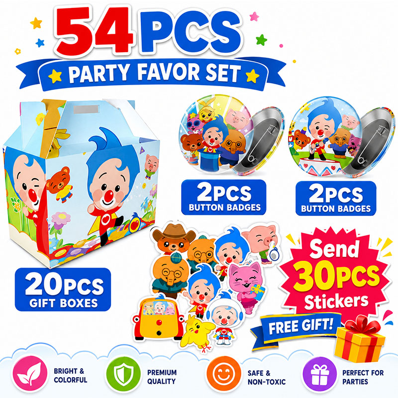 Art Craft Birthday Party - Ensemble de broches et d'autocollants en