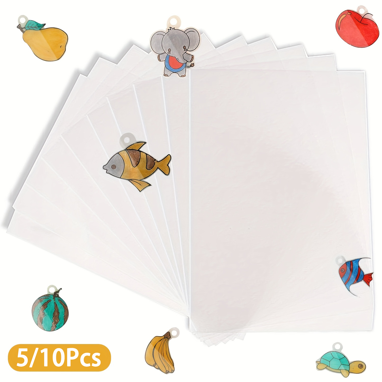 Art Craft Birthday Party - Feuilles de plastique rétractables, 5-10 pièces,