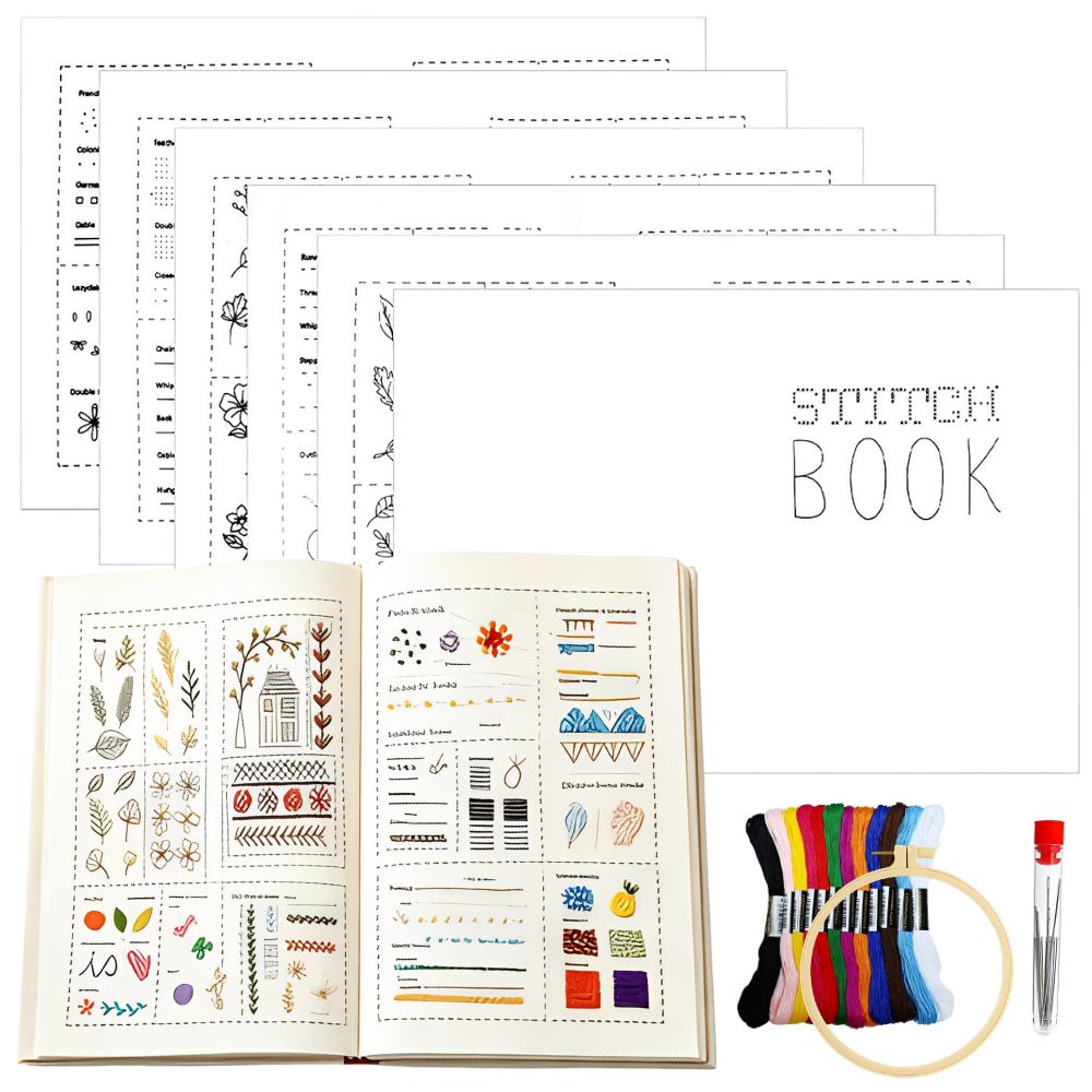 Embroidery Hoop Kit - 1 Kit de broderie pour débutants,