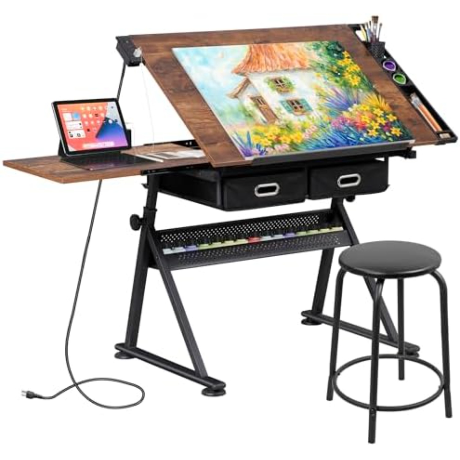 Art Craft Usa - Table à dessin réglable avec tabouret,