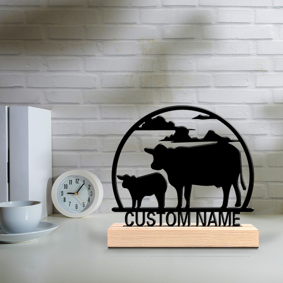 Art Craft Usa - 1 pièce Statue de vache personnalisable
