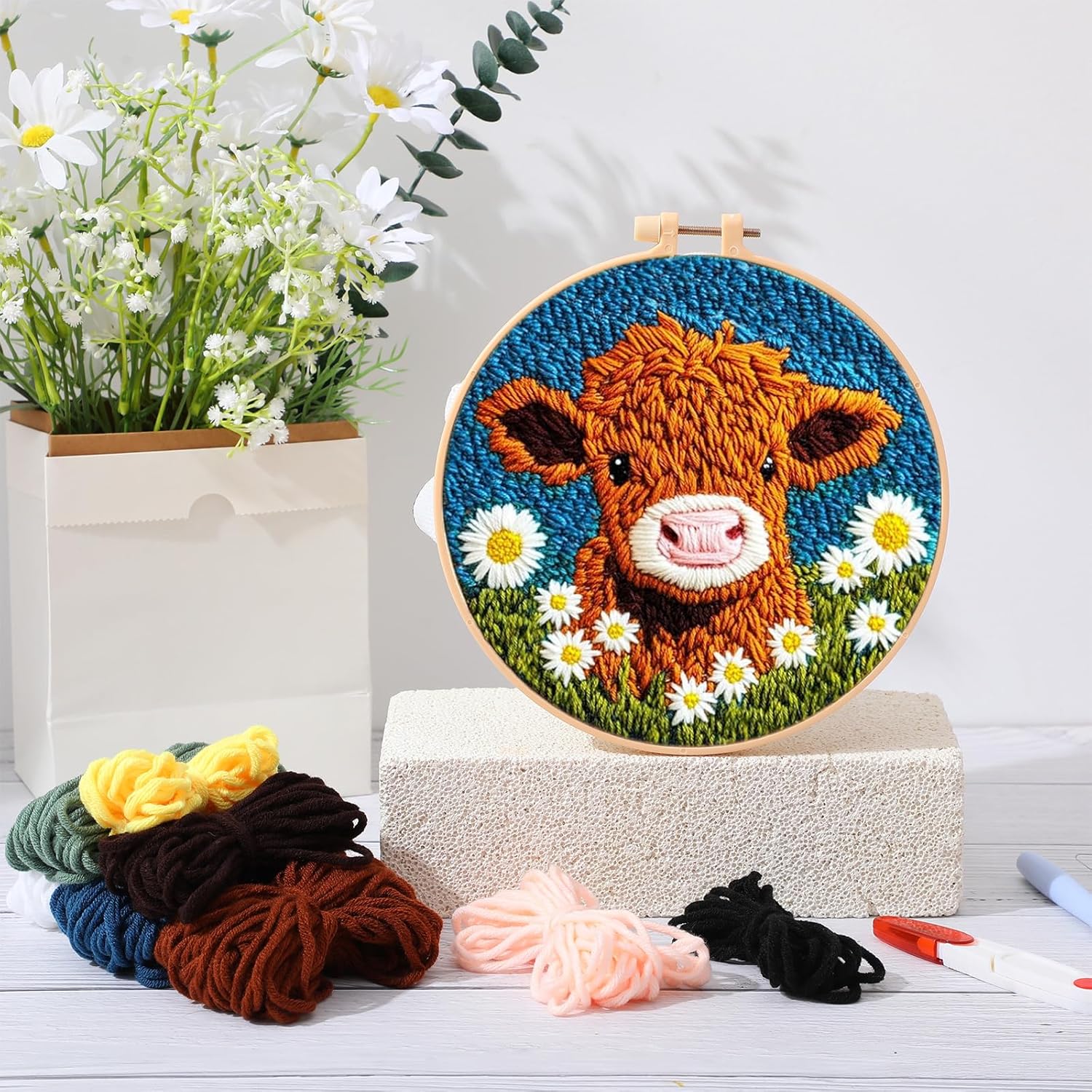 Kits de broderie au poinçon DI - Embroidery Hoop Kit avis et prix