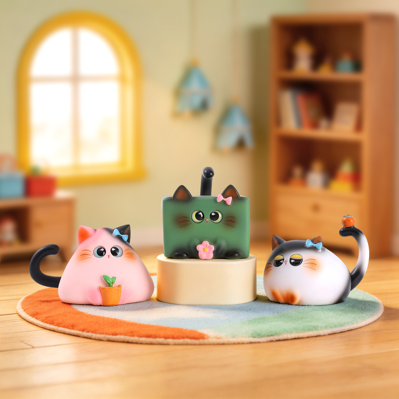 Figurine de chat en résine pou - Box Art And Craft avis et prix