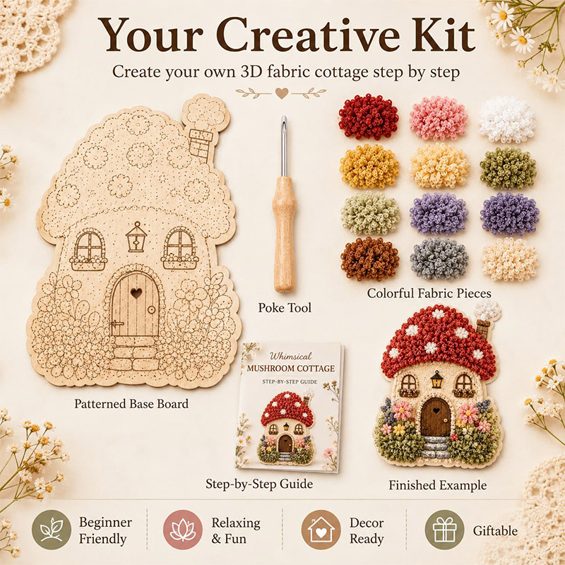 Kit DIY Poke Art Maison Champi - Art Craft Usa avis et prix