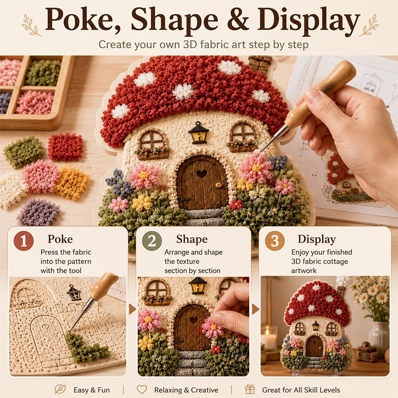 Kit DIY Poke Art Maison Champi - Art Craft Usa avis et prix