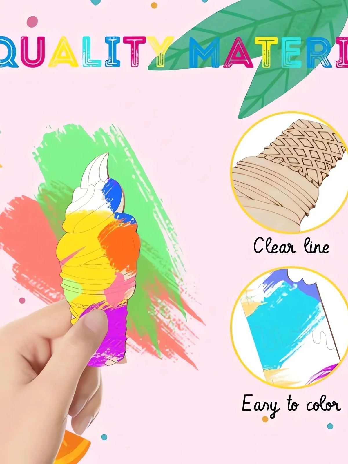 Découpes de bois de crème glac - Art Craft Birthday Party avis et prix