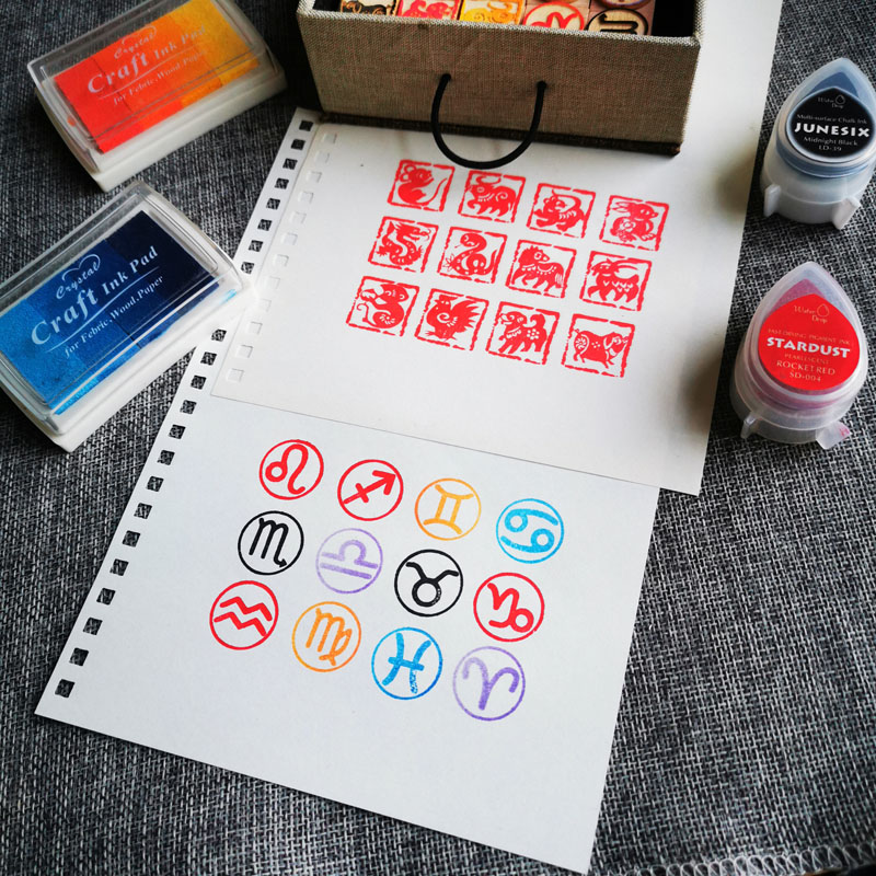 Sceaux en bois des douze const - Stamping Ink Pad avis et prix