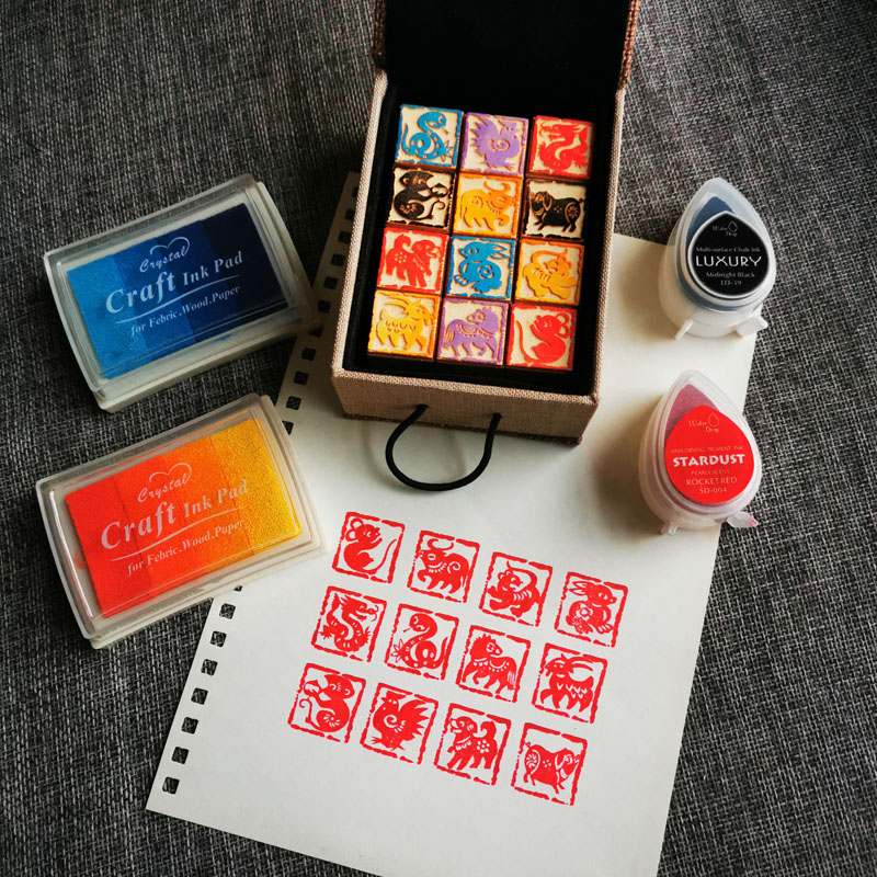 Sceaux en bois des douze const - Stamping Ink Pad avis et prix