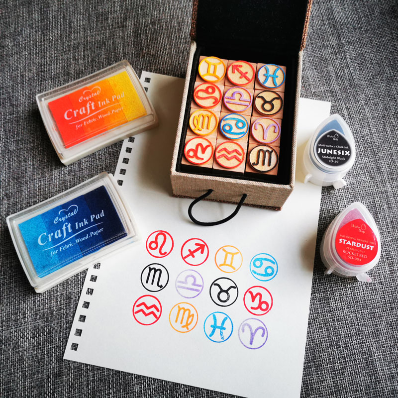 Sceaux en bois des douze const - Stamping Ink Pad avis et prix